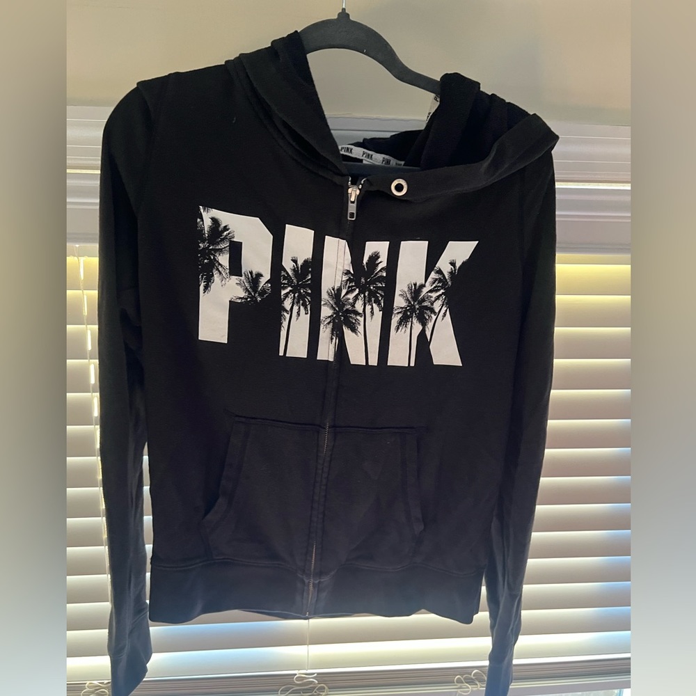 PINK black zip up
